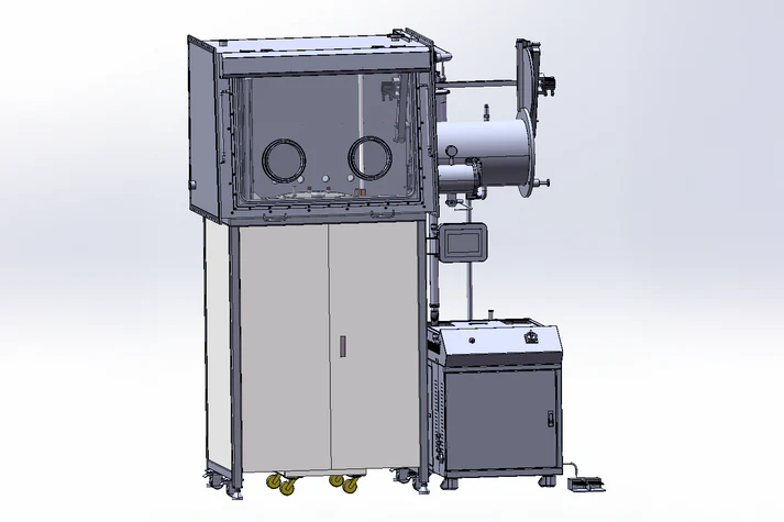 1100°C High Pressure ( 1.2 MPa) Liquid Phase Epitaxy Crystal Growth Furnace & Glove Box System - HP1100X-LPEGB - Thasar S.r.l.