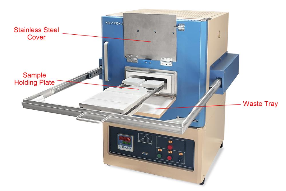 1700C Box Furnace with Sliding Fixture for Fast Heating & Cooling - KSL-1700X-RTP - Thasar Store