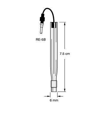 RE-5B Ag/AgCl (3M KCl) Reference Electrode with Flexible Connector