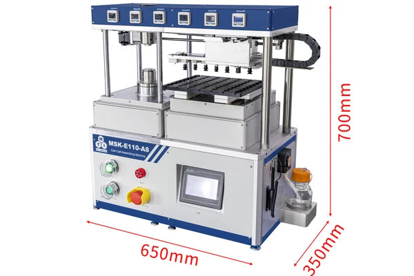 8-Channel Automatic Coin Cell Assembling Machine (Glovebox-Compatible) - MSK-E110-A8