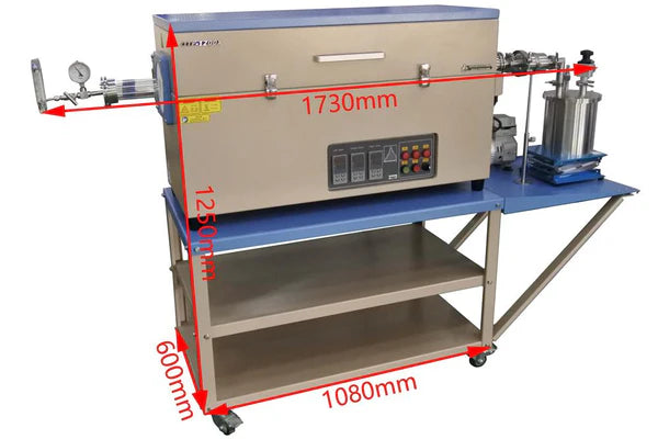 1200s 3-Zone Ash Collection Tube Furnace - OTF-1200X-III-AFT - Thasar S.r.l.