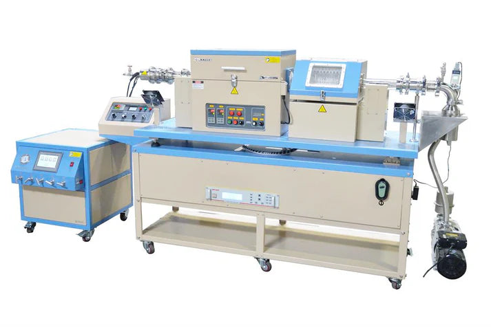 1200C PE-HPCVD Rotary Furnace with In-situ Evaporator, 4 Channel MFC and Vacuum Pump - OTF-1200X-II-PEC4 - Thasar S.r.l.