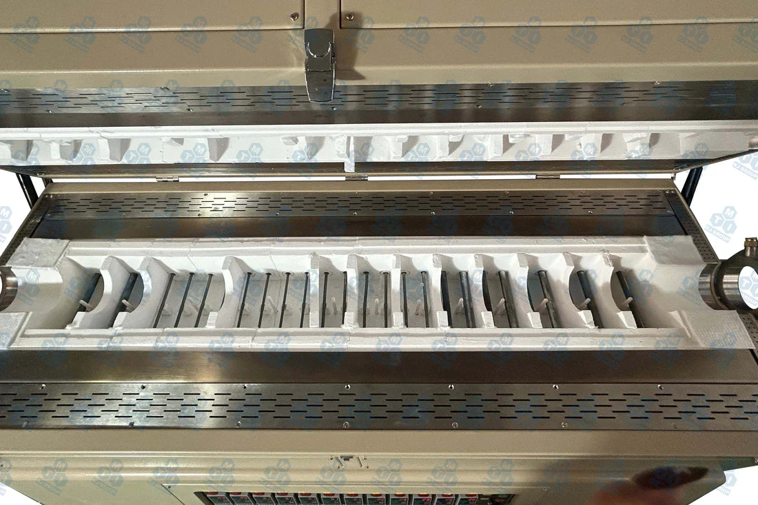 1700°C 12-zone Split Tube Furnace with a Ø100 mm × 1800 mm L Alumina Tube - OTF1700X12Z - Thasar S.r.l.