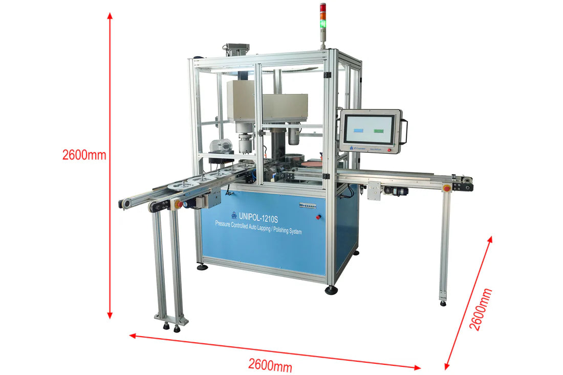 Máquina de lapeado y pulido de precisión de 8" con alimentador de lodo opcional y dos estaciones de trabajo - EQ-Unipol-802