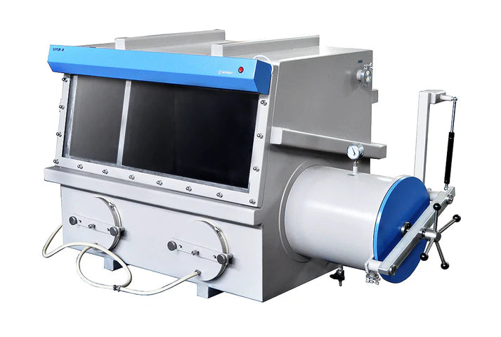 Large Stainless Steel Vacuum Glove Box (Chamber Size: 44"x29"x35") with Airlock Chamber - VGB-4A-LD - Thasar S.r.l.