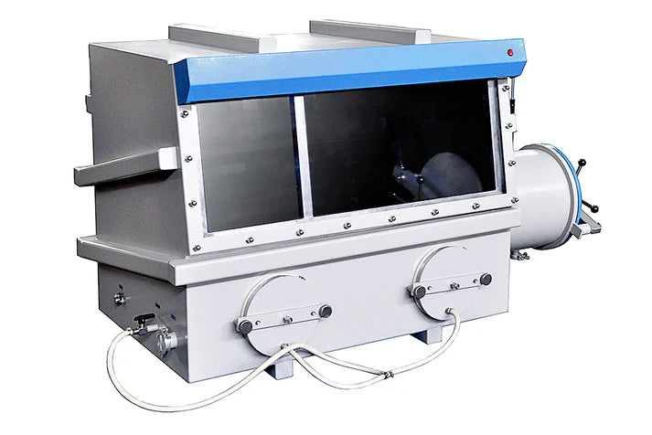 Large Stainless Steel Vacuum Glove Box (Chamber Size: 44"x29"x35") with Airlock Chamber - VGB-4A-LD - Thasar S.r.l.