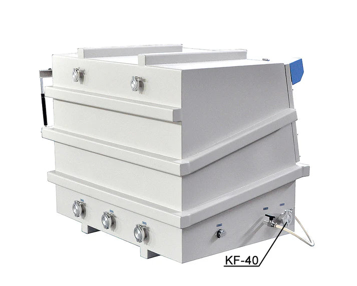 Large Stainless Steel Vacuum Glove Box (Chamber Size: 44"x29"x35") with Airlock Chamber - VGB-4A-LD - Thasar S.r.l.