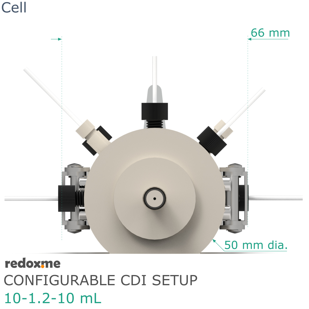 Configurable CDI Setup 10-1.2-10 mL - Configurable Capacitive Deionization Setup