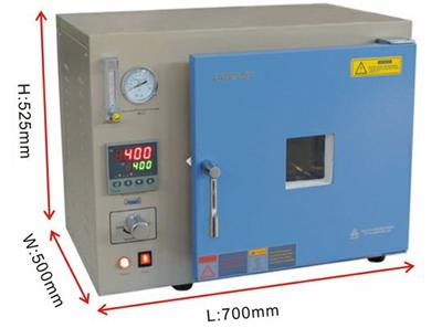 400C Max. 25L Vacuum Oven (12 x 12 x 11") w/ Quartz Window, Flow-meter & Water Chiller - DZF-6020-HT400P - Thasar S.r.l.