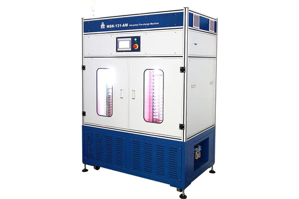 Automatic Hot-Press w/ Battery Analyzers (16, 64 or 128 Channels) for Pouch Cell SEI Formation - MSK-131-AM