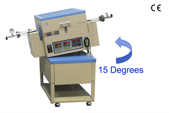 1200C Two Zone 4" Rotary CVD Furnace with Automatic Feeding & Receiving System - OTF1200XIIR4-AF - Thasar S.r.l.