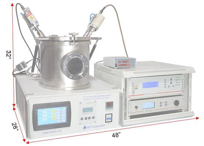 DC/RF 3-head High Vacuum 2” Magnetron Plasma Sputtering Coater - VTC-600-3HD-LD - Thasar S.r.l.