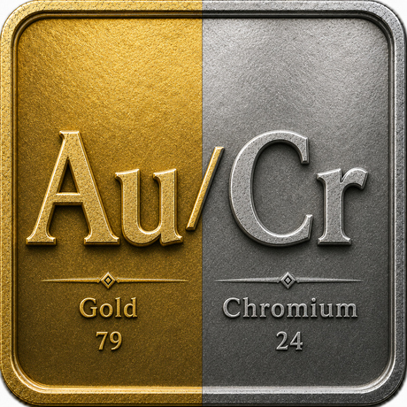 Au/Cr coated SiO2/Si
