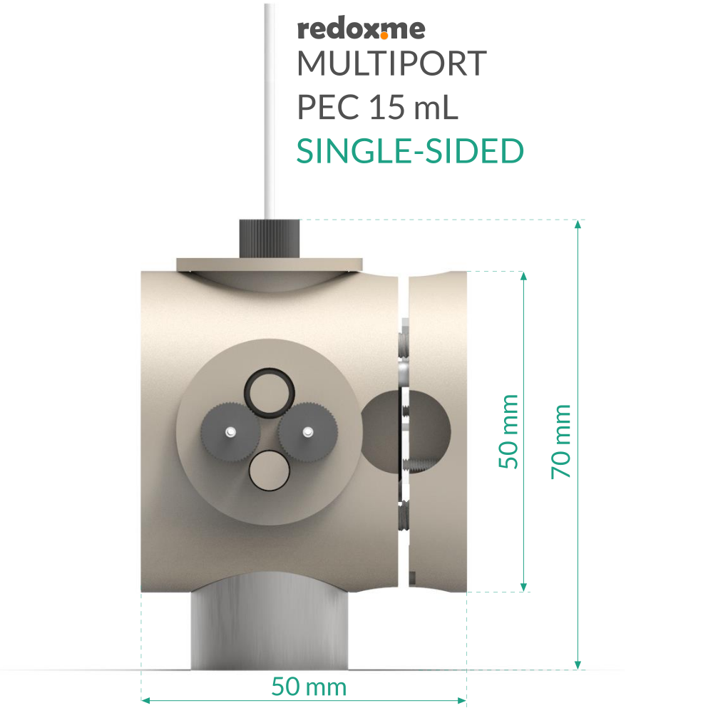 Multiport PEC 15 mL single-sided - Multiport Photo-electrochemical Cell