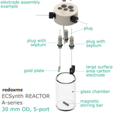 Electrosynthesis Reactor A-series, 30 mm OD, 5-port