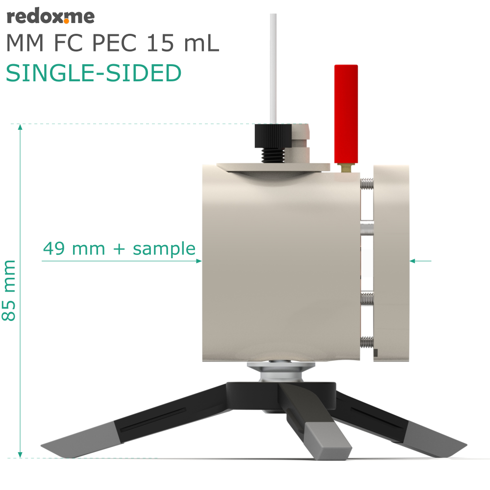 MM FC PEC 15 mL single-sided - Magnetic Mount Front Contact Photo-electrochemical Cell