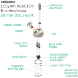 Electrosynthesis Reactor B-series/septa, 26 mm OD, 3-port