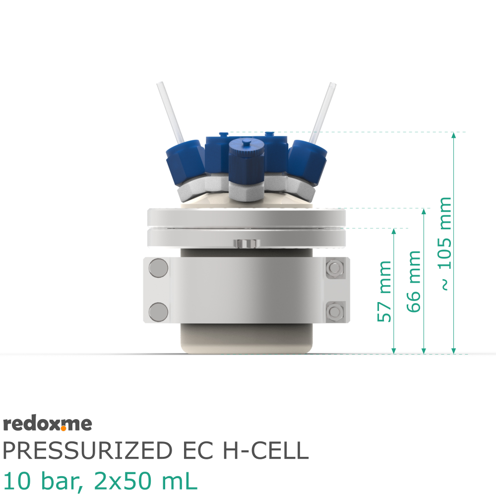 Pressurized Electrochemical H-Cell - 10 bar, 2x50 mL