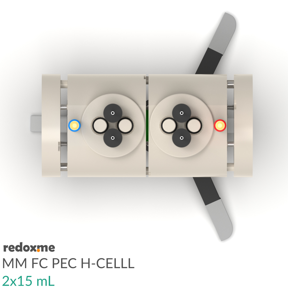 FC PEC H-Cell 2x15 mL- Front Contact Photo-Electrochemical H-Cell