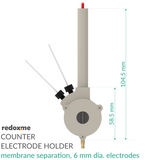 Counter Electrode Holder - membrane separation, 6 mm dia. electrodes