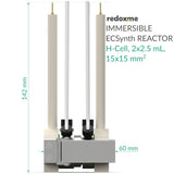 Immersible Electrosynthesis Reactor, H-Cell, 2x1.5 mL, 15x15 mm2