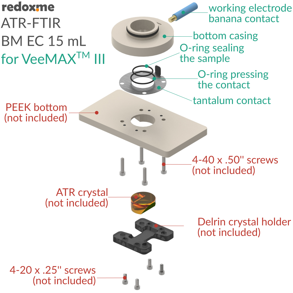 ATR-FTIR BM EC 15 mL for VeeMAXTM III - Attenuated Total Reflectance Electrochemical Cell