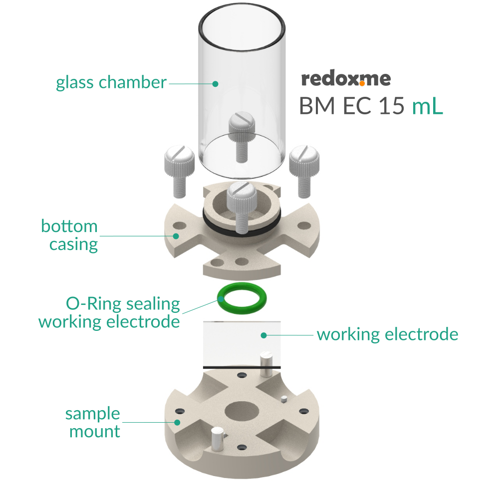 BM EC 15 mL - Bottom Mount Electrochemical Cell