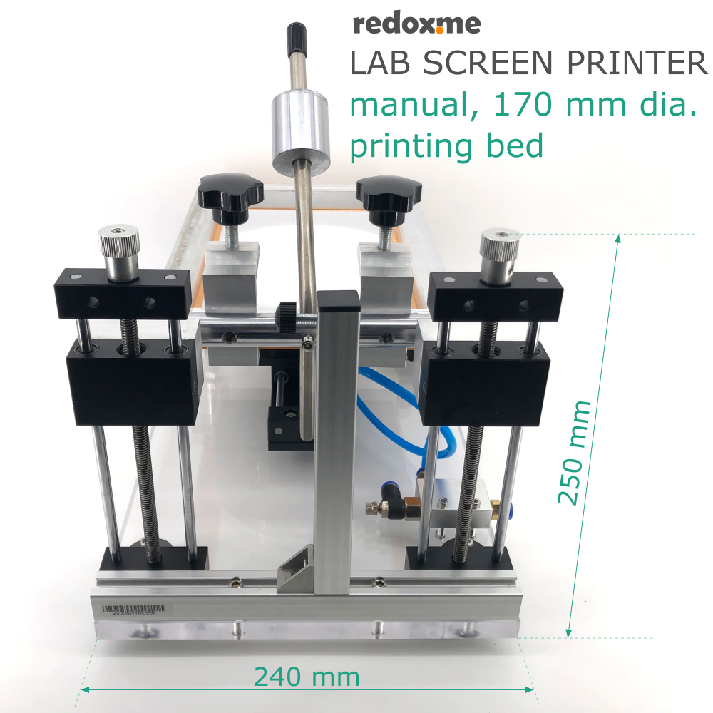 Laboratory Screen Printer - manual, 170 mm dia. printing bed