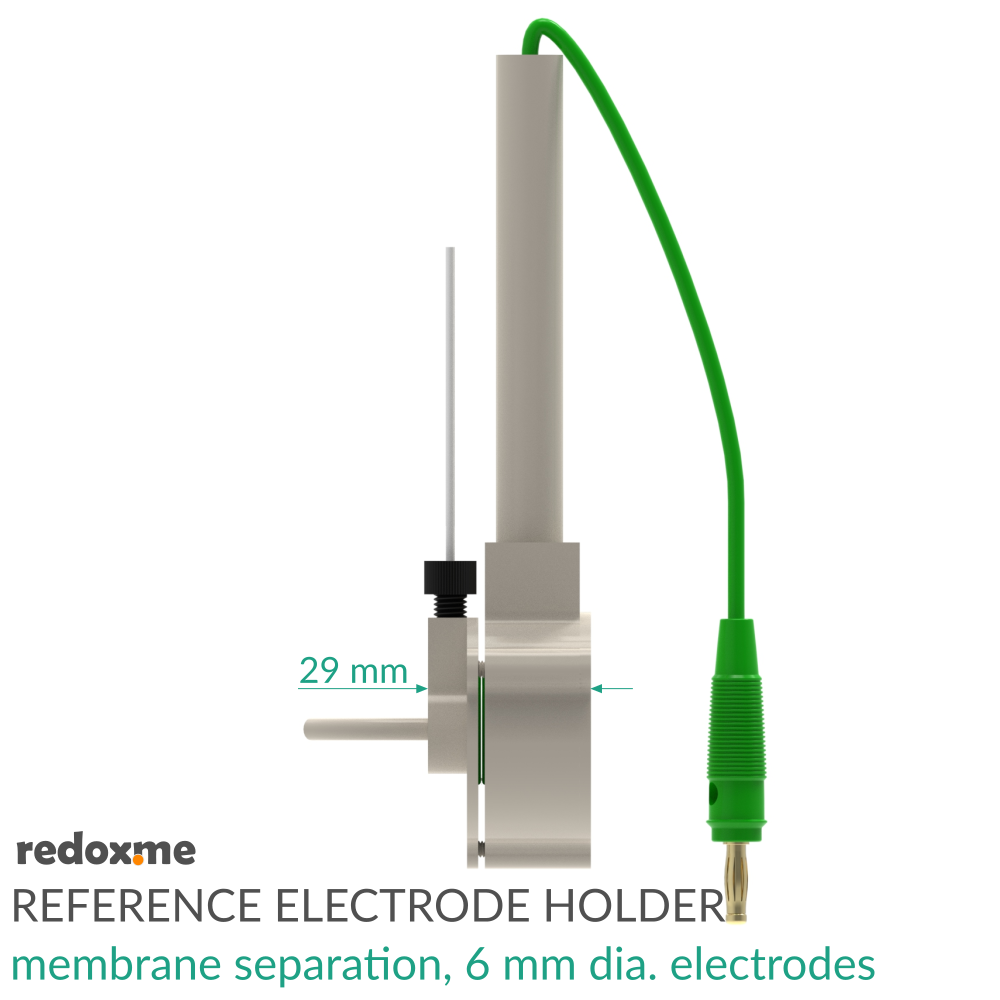 Reference Electrode Holder - membrane separation, 6 mm dia. electrodes