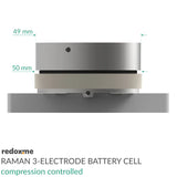 Raman Three-Electrode Battery Cell – compression controlled