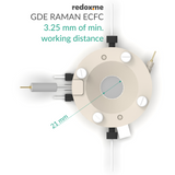 GDE Raman ECFC – Screw Mount Gas Diffusion Electrode Raman Electrochemical Flow Cell, 3.25 mm of min. working distance
