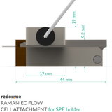 Raman EC Flow Cell Attachment for SPE holder