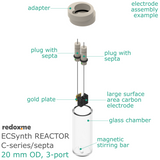Electrosynthesis Reactor C-series/septa, 20 mm OD, 3-port