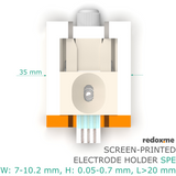 Screen-Printed Electrode Holder - SPE W: 7-10.2 mm, H: 0.05-0.7 mm, L>20 mm