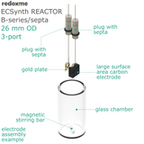 Electrosynthesis Reactor B-series/septa, 26 mm OD, 3-port