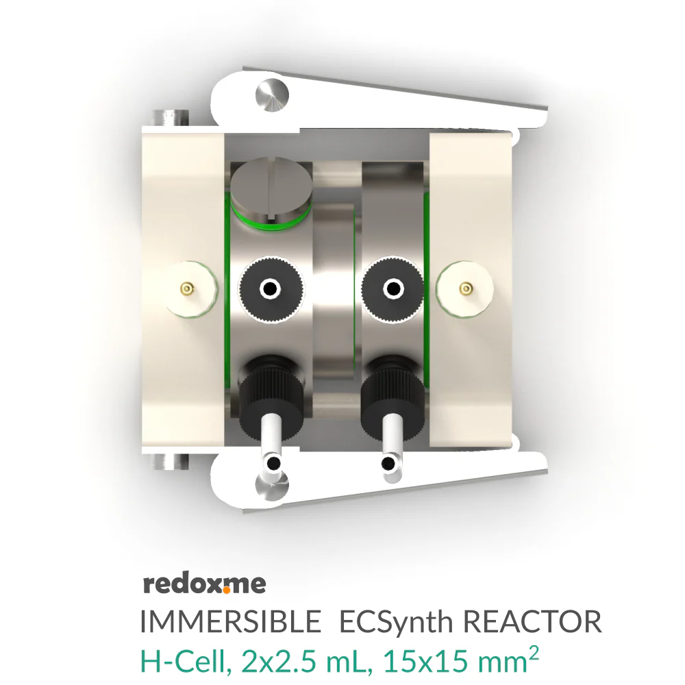 Immersible Electrosynthesis Reactor, H-Cell, 2x1.5 mL, 15x15 mm2