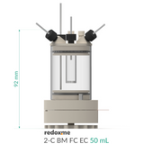 2-C BM FC EC 50 mL - Two-compartment Bottom Mount Front Contact Electrochemical Cell 50 mL