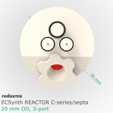 Electrosynthesis Reactor C-series/septa, 20 mm OD, 3-port