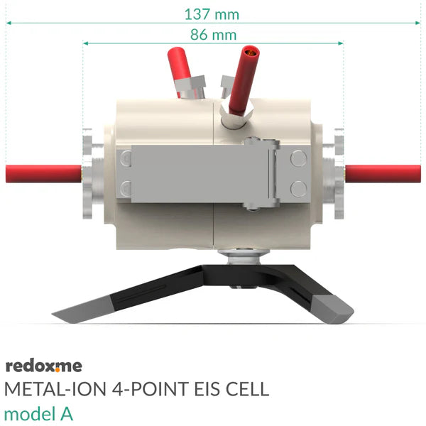 Metal-ion 4-point EIS, model A – Metal-ion 4-point Electrochemical Impedance Spectroscopy Cell, model A