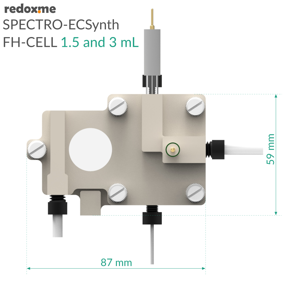 SPECTRO-ECSynth FH-CELL 1.5 and 3 mL - Spectro-Electrosynthesis Flow H-Cell 1.5 and 3 mL