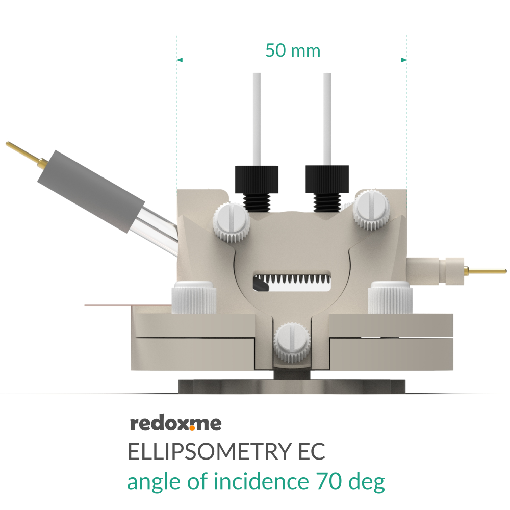 Ellipsometry EC - Ellipsometry Electrochemical Cell, angle of incidence 70 deg