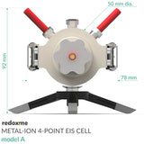 Metal-ion 4-point EIS, model A – Metal-ion 4-point Electrochemical Impedance Spectroscopy Cell, model A