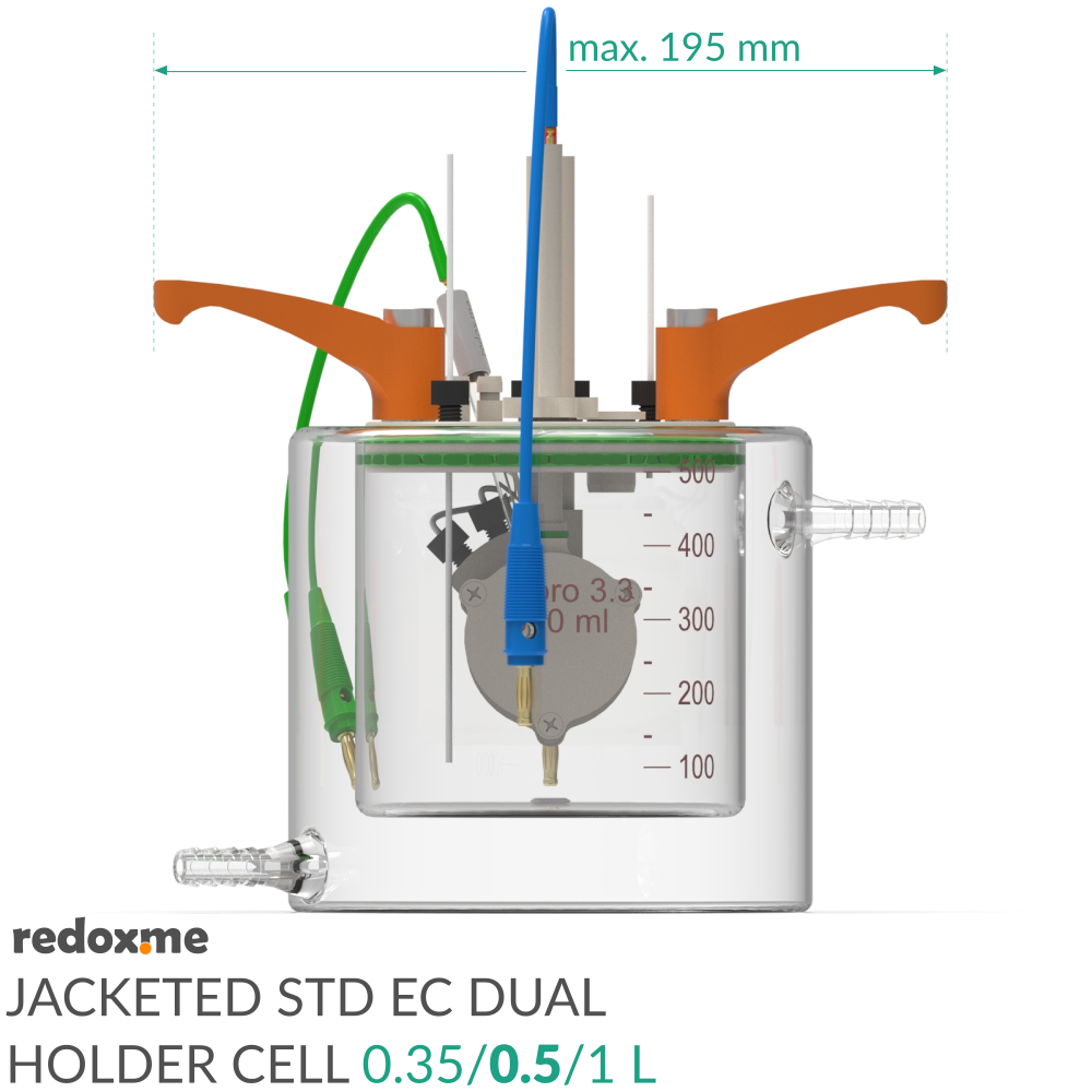 Jacketed Standard Electrochemical Dual Holder Cell