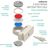 Three Electrode Battery Test Cell – force monitoring