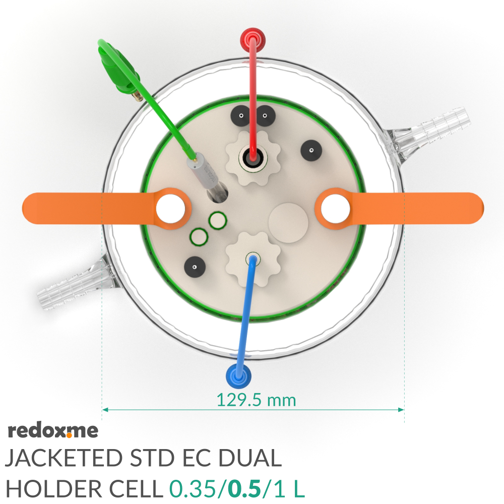 Jacketed Standard Electrochemical Dual Holder Cell