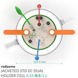 Jacketed Standard Electrochemical Dual Holder Cell