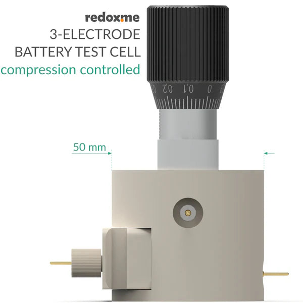 Three Electrode Battery Test Cell – compression controlled