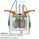 Jacketed Standard Electrochemical Triple Holder Cell