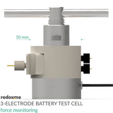 Three Electrode Battery Test Cell – force monitoring