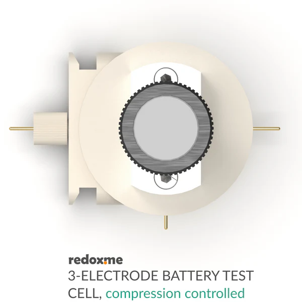 Three Electrode Battery Test Cell – compression controlled